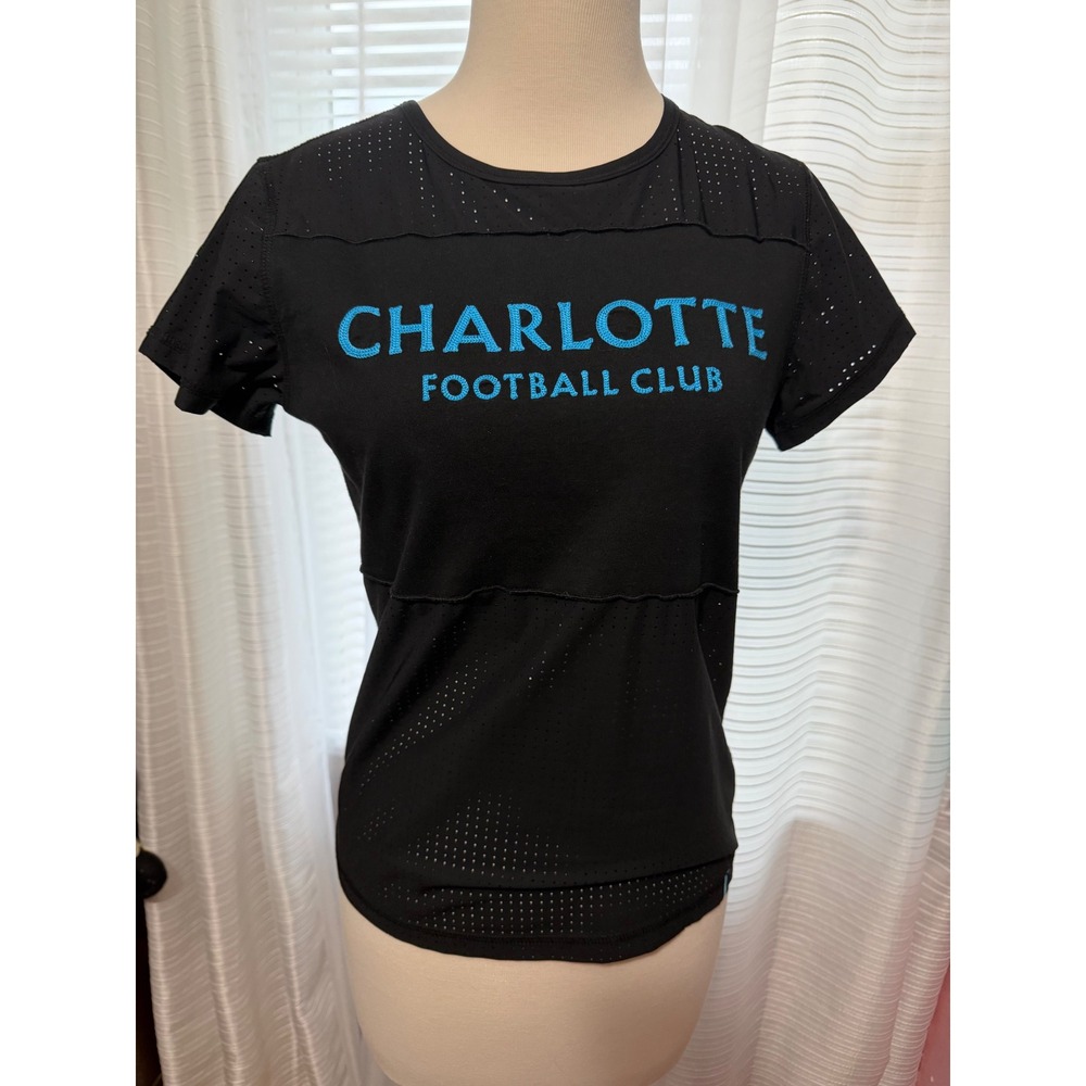 The Wild Collective Charlotte Football Club Mesh Shirt Black Women Medium